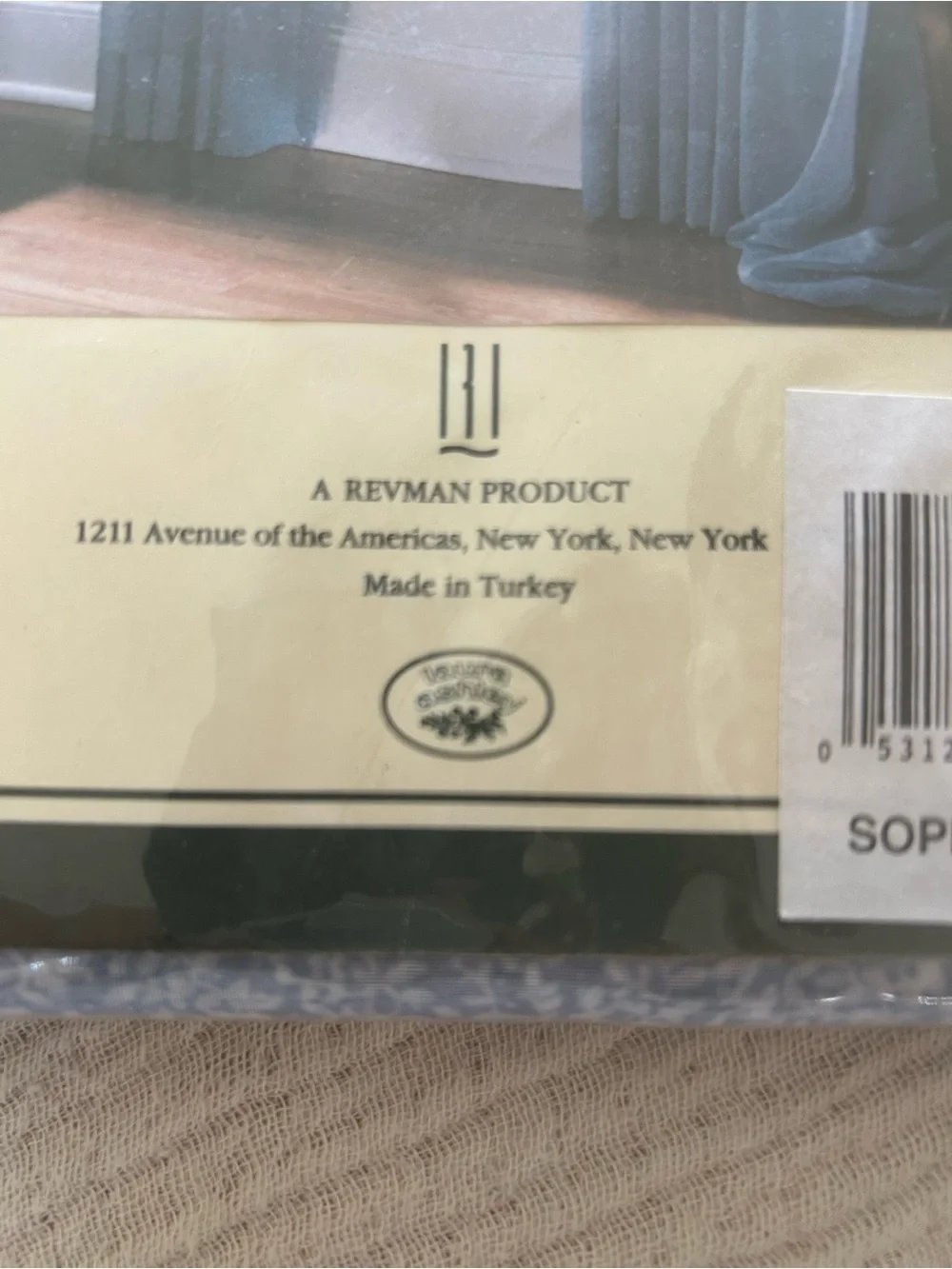 1 Laura‎ Ashley Vtg Brand New Old Stock Sophia Vine Sheer Rodpocket Panel 56x84”
